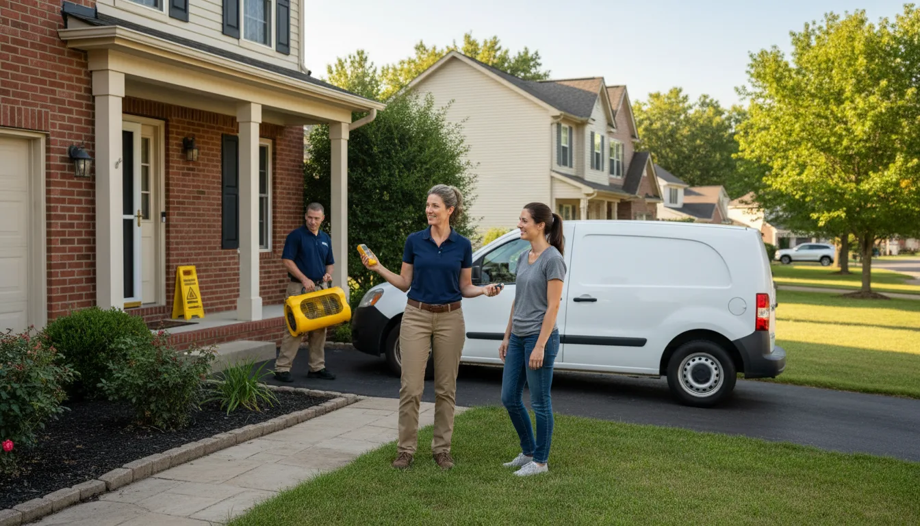 Residential water damage restoration in Guys Mills, PA